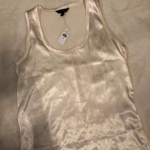 NEVER BEEN WORN: White Silk Tank Top